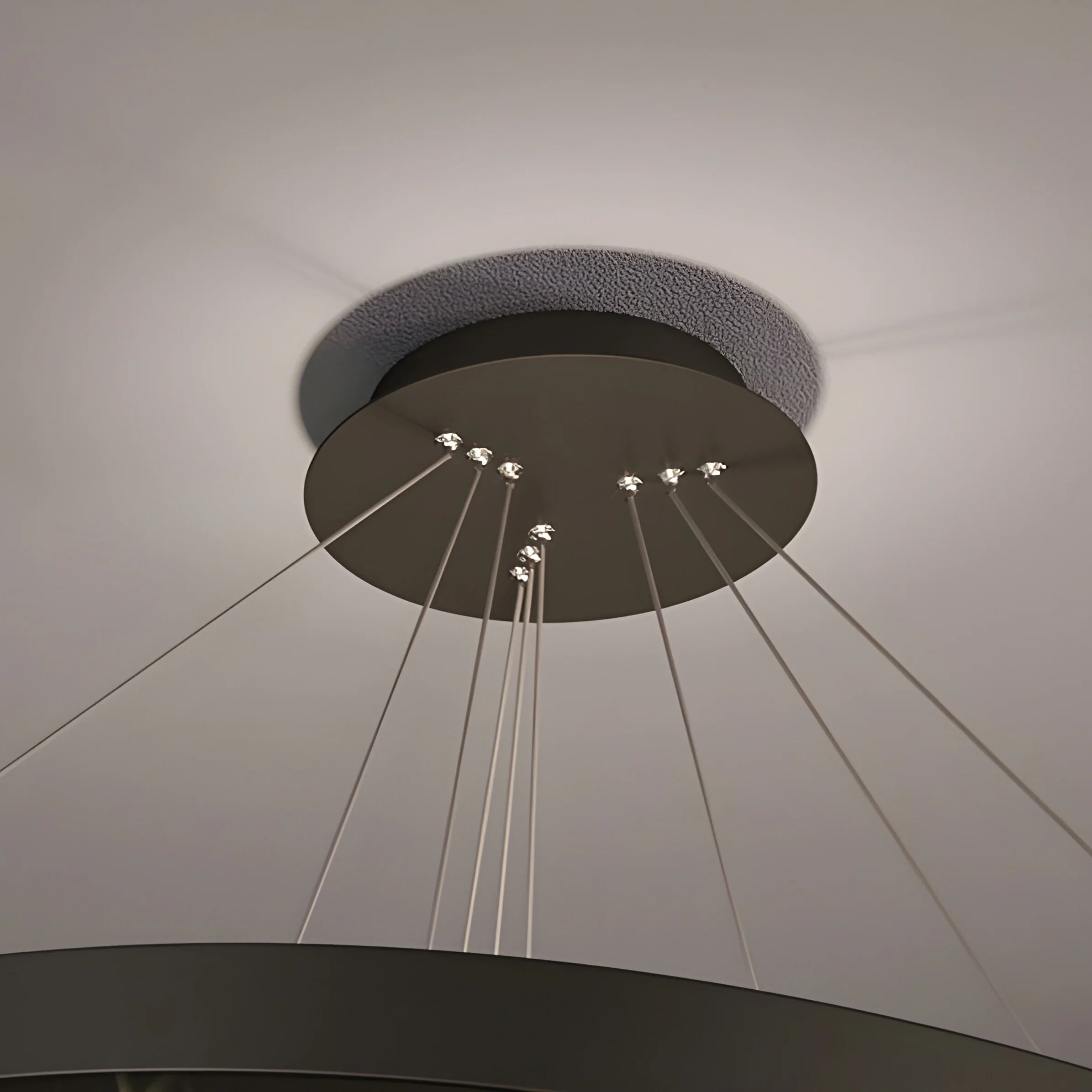 Altidona | Black Rings Modern Crystal Creative Luxury Hanging Led Chandelier