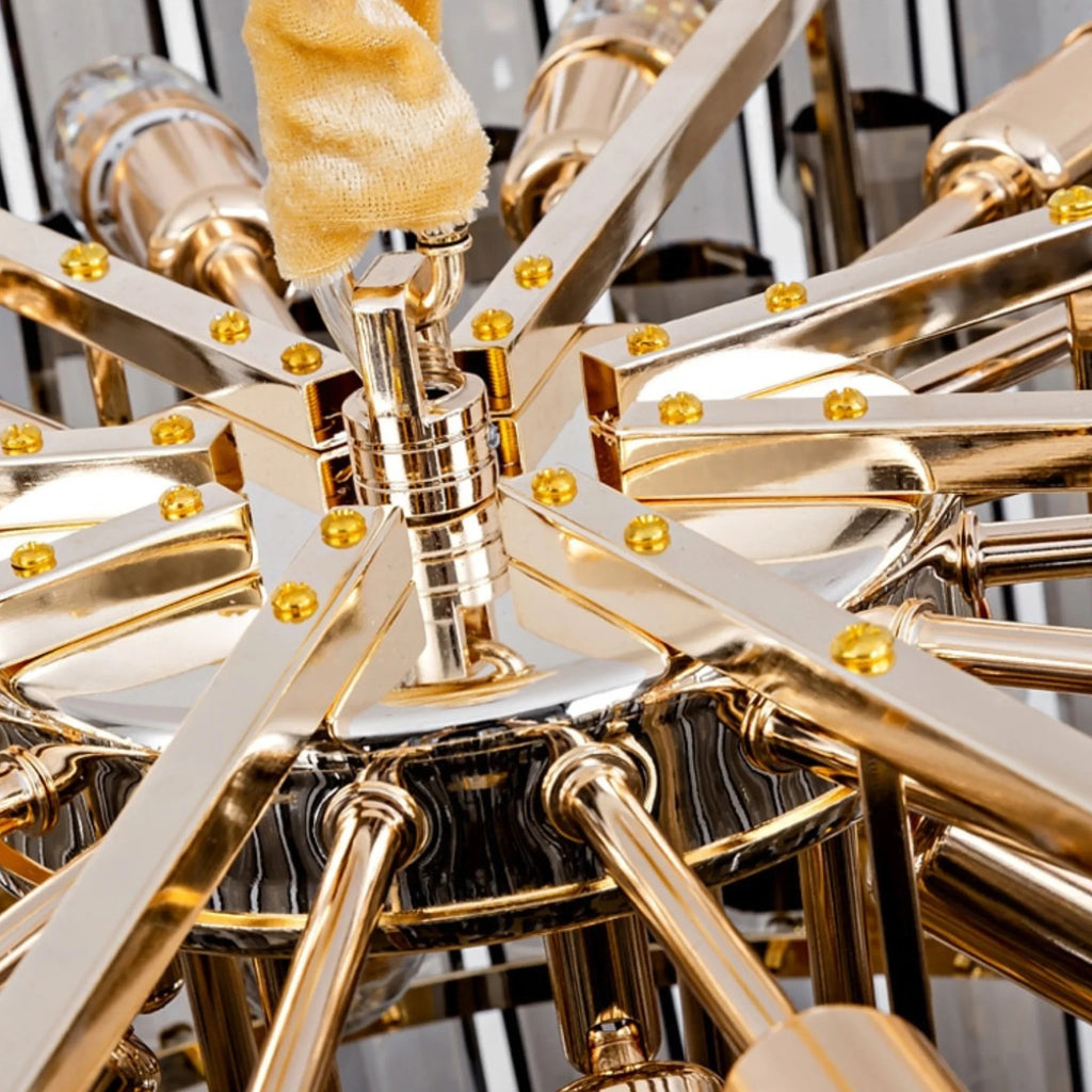 Amriswil | Contemporary Smoky Gray Chandelier for Living Room