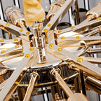 Amriswil | Contemporary Smoky Gray Chandelier for Living Room