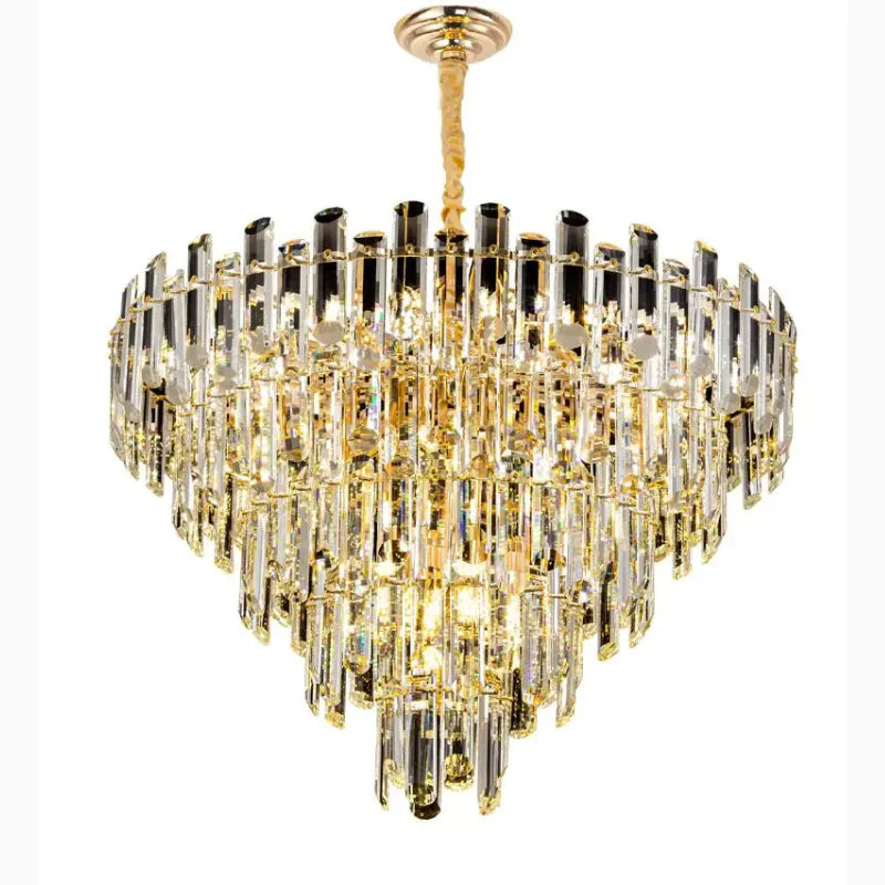 Amriswil | Contemporary Smoky Gray Chandelier for Living Room