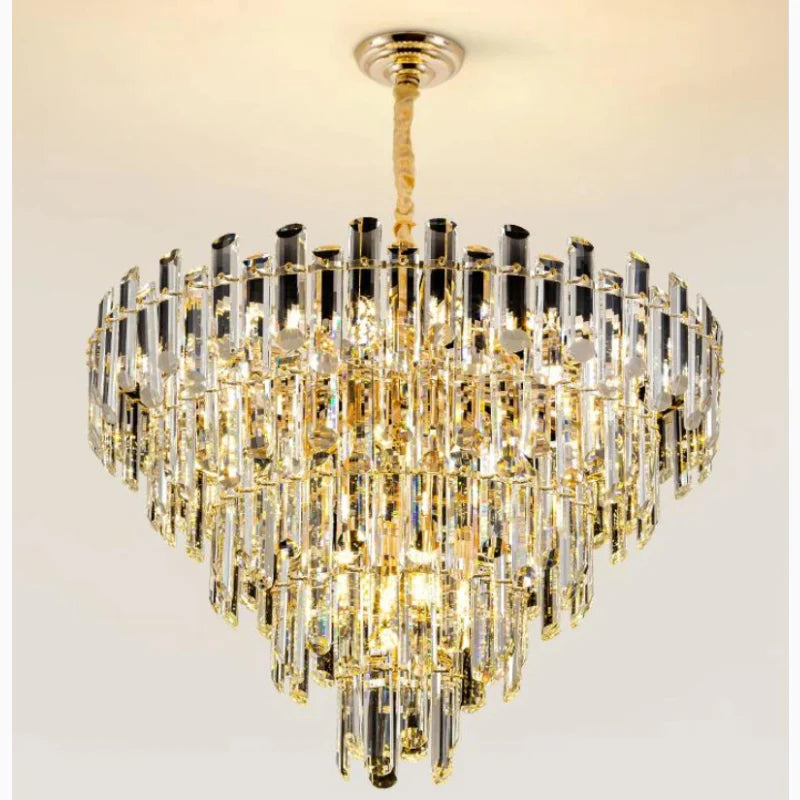 Amriswil | Contemporary Smoky Gray Chandelier for Living Room