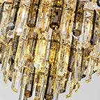 Amriswil | Contemporary Smoky Gray Chandelier for Living Room