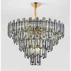 Amriswil | Contemporary Smoky Gray Chandelier for Living Room