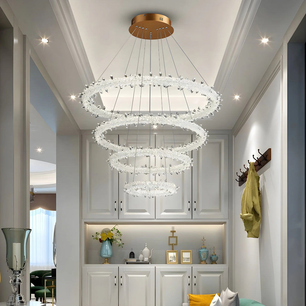 Andenne | Modern Ring Crystal Chandelier for Living Room