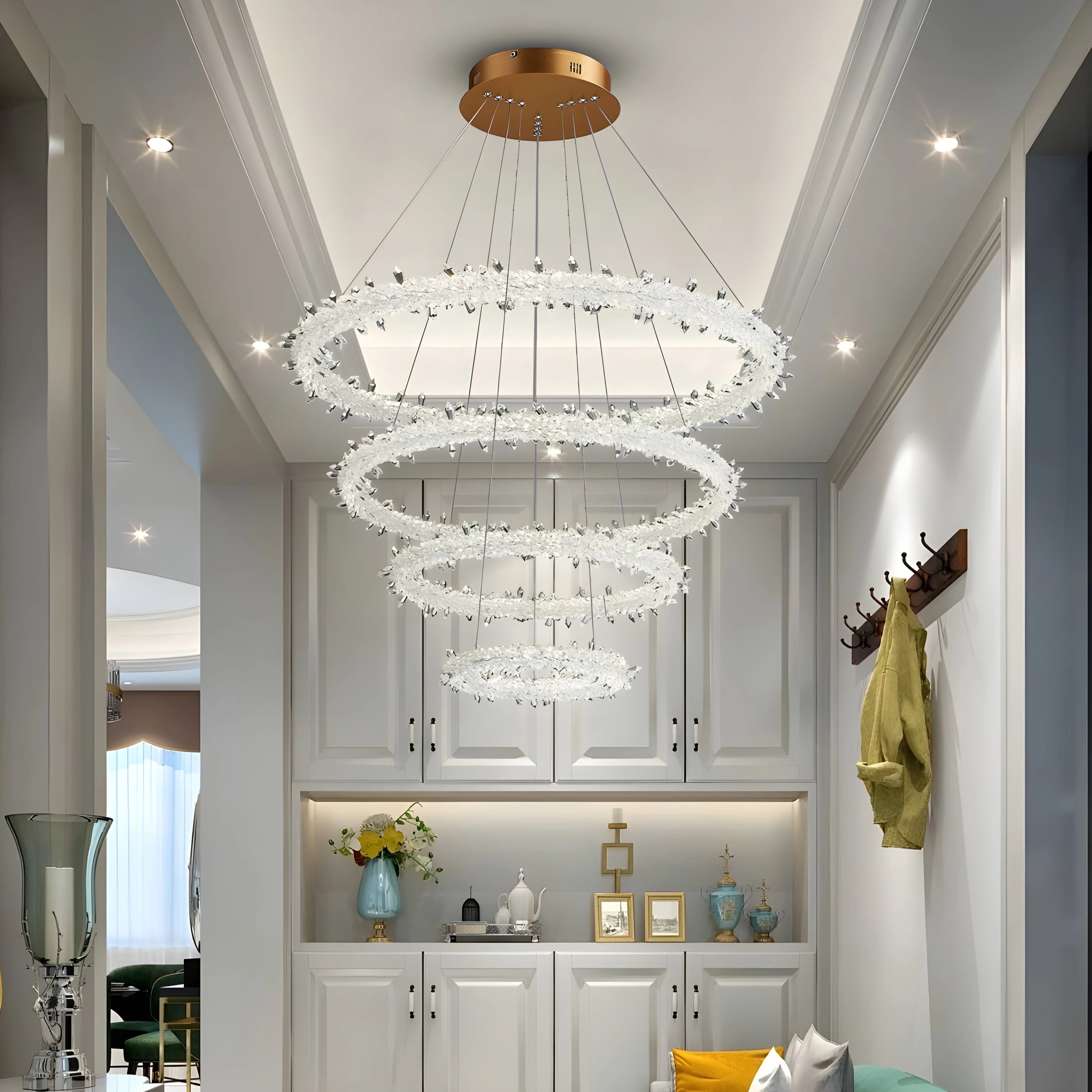 Andenne | Modern Ring Crystal Chandelier for Living Room