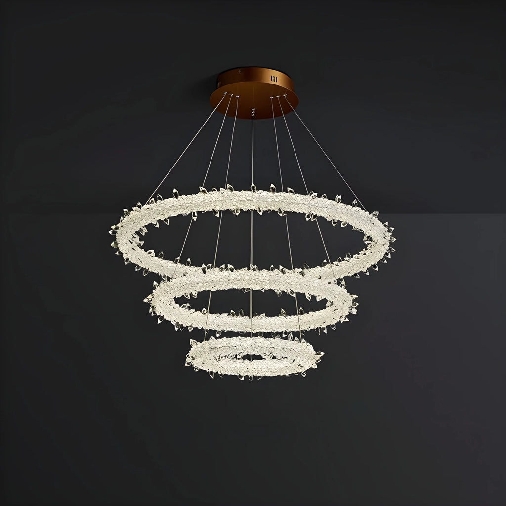 Andenne | Modern Ring Crystal Chandelier for Living Room