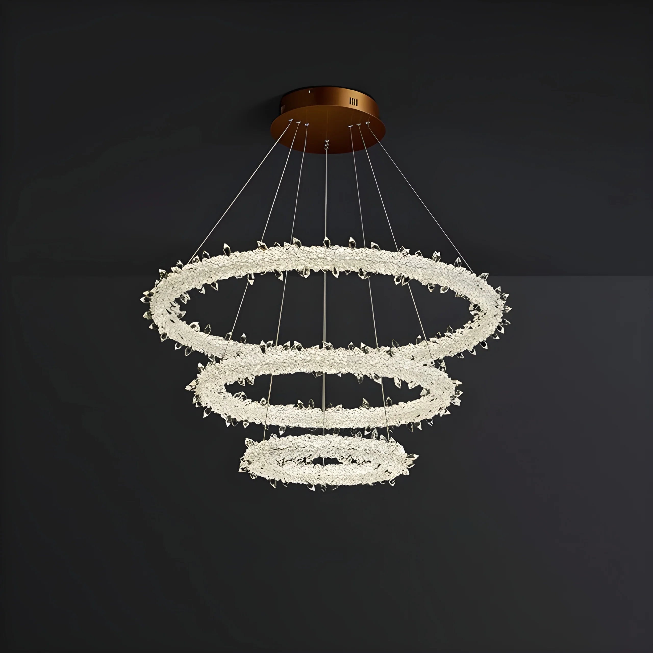 Andenne | Modern Ring Crystal Chandelier for Living Room
