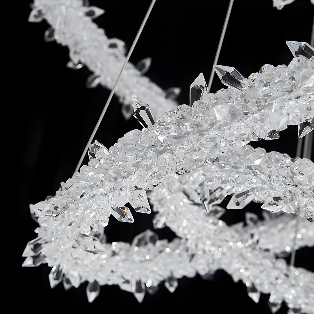 Andenne | Modern Ring Crystal Chandelier for Living Room