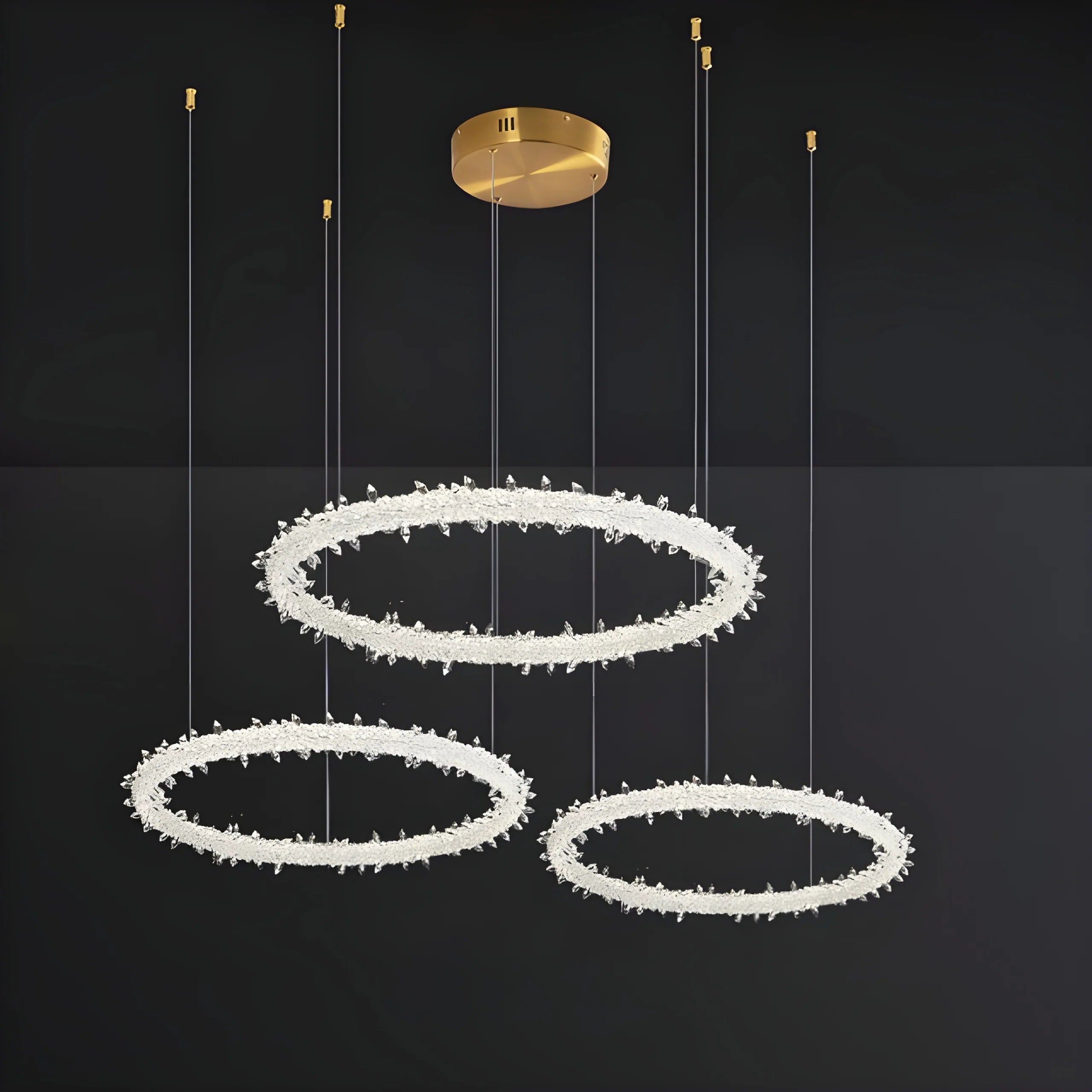 Andenne | Modern Ring Crystal Chandelier for Living Room
