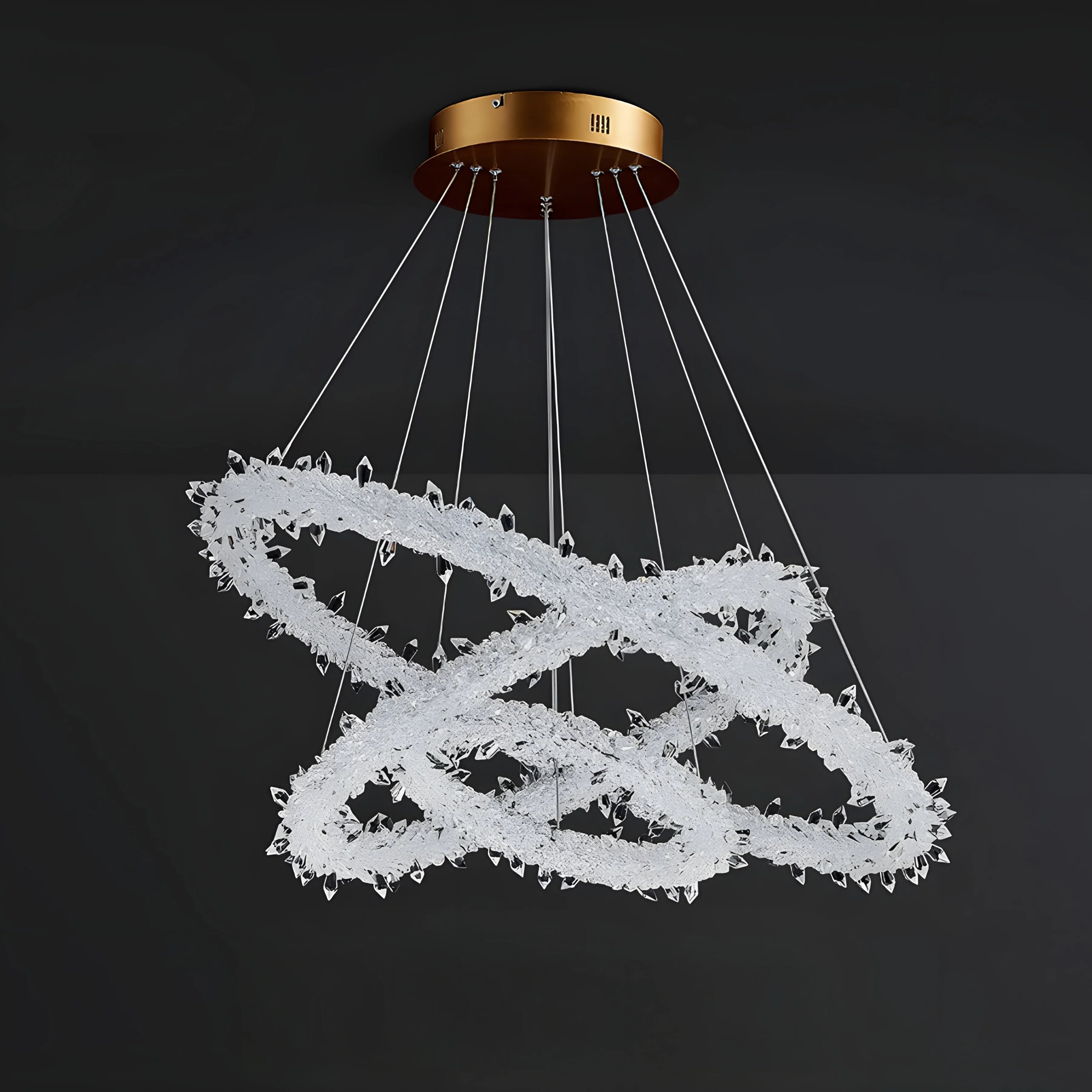 Andenne | Modern Ring Crystal Chandelier for Living Room