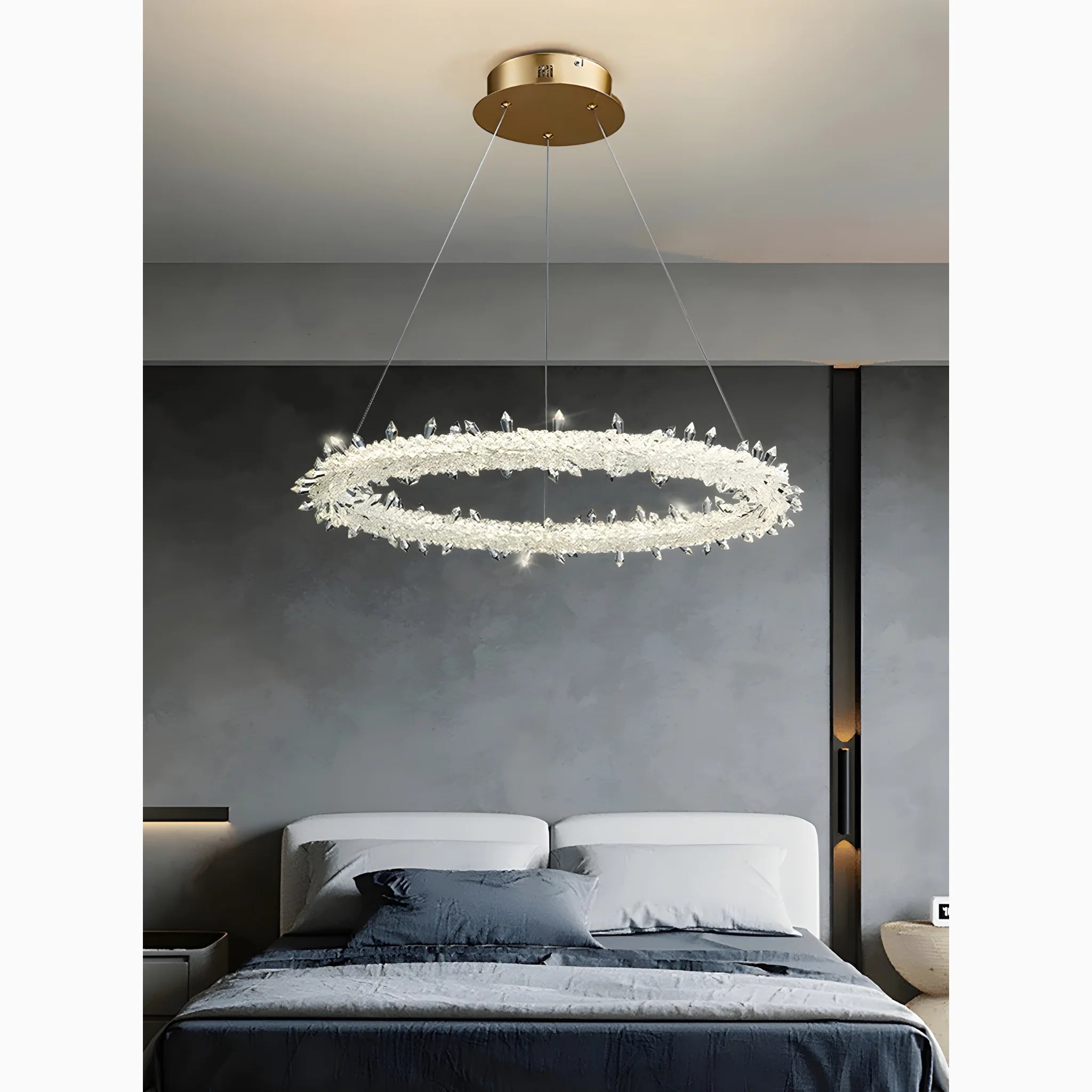 Andenne | Modern Ring Crystal Chandelier for Living Room