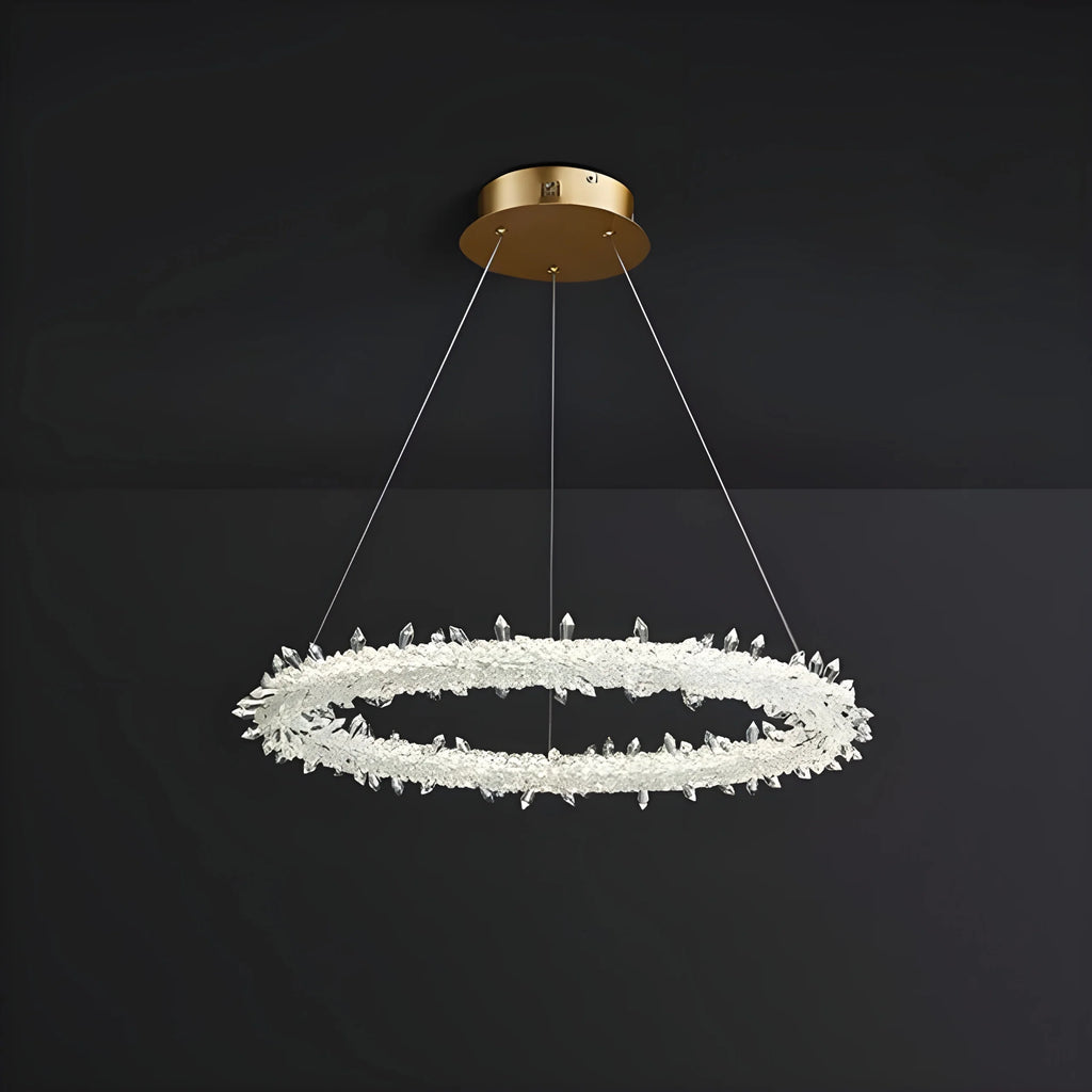 Andenne | Modern Ring Crystal Chandelier for Living Room