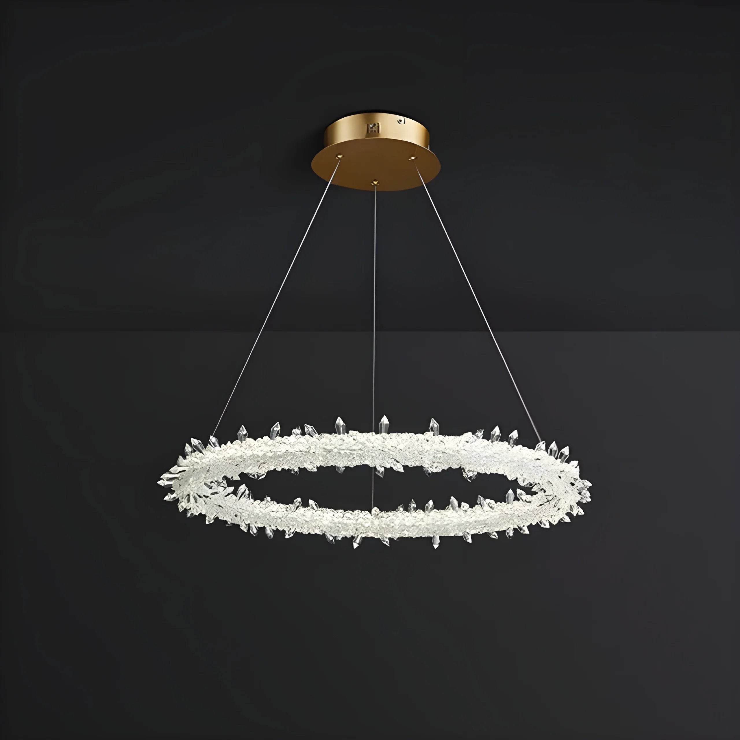 Andenne | Modern Ring Crystal Chandelier for Living Room