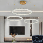 Andenne | Modern Ring Crystal Chandelier for Living Room