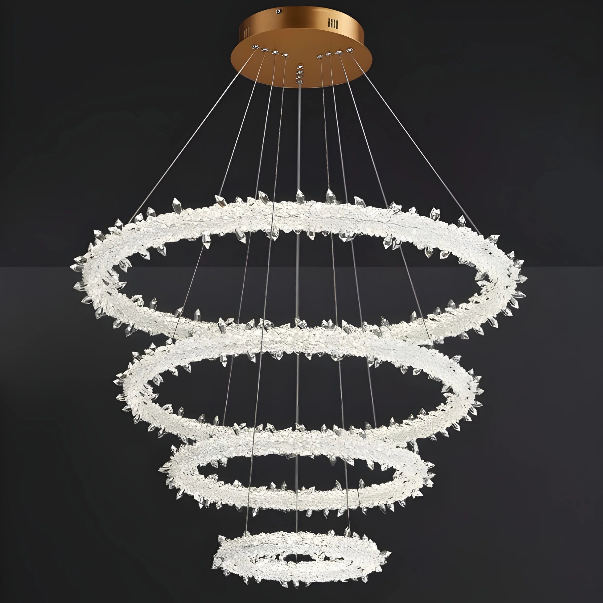 Andenne | Modern Ring Crystal Chandelier for Living Room