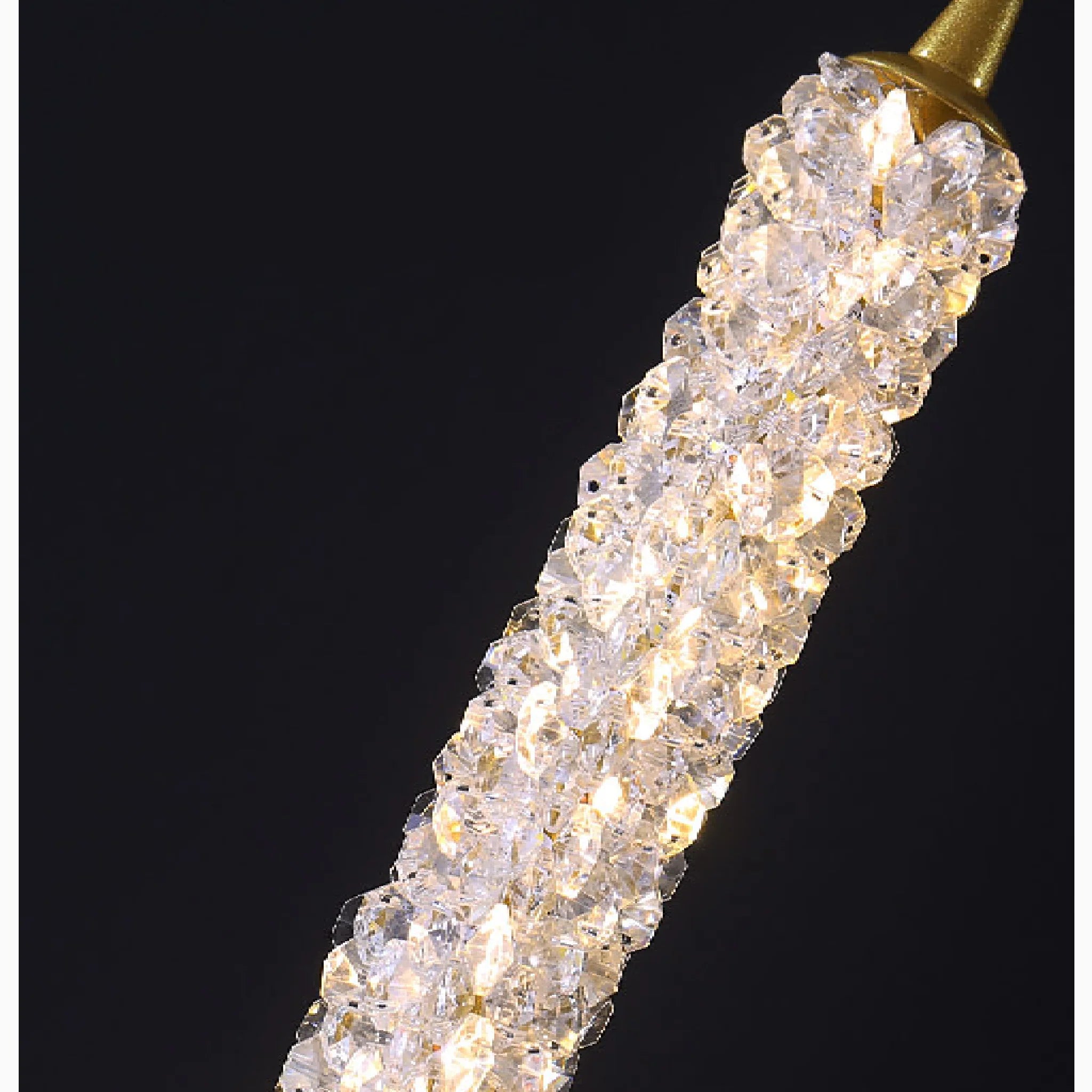 Andon | Modern Crystal Pendant Light with Adjustable Strip