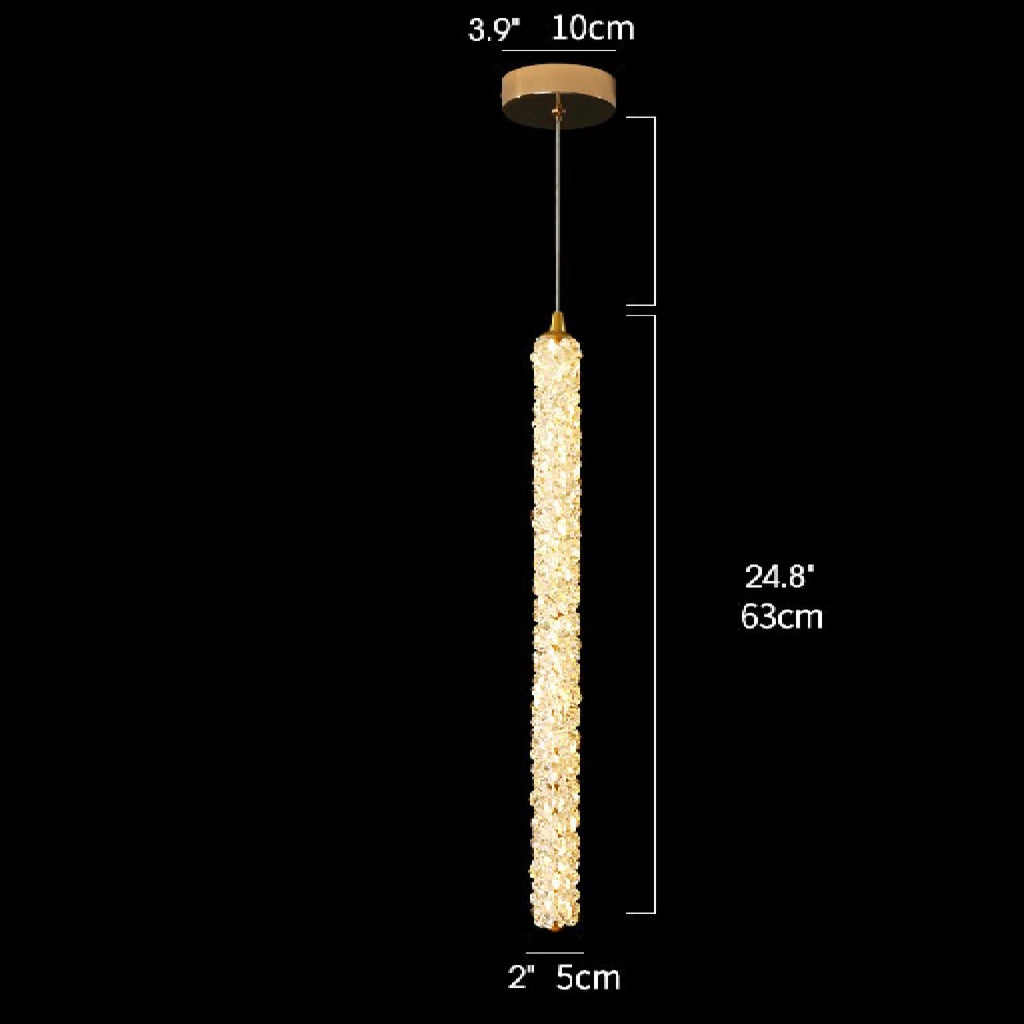 Andon | Modern Crystal Pendant Light with Adjustable Strip