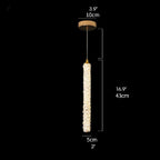 Andon | Modern Crystal Pendant Light with Adjustable Strip