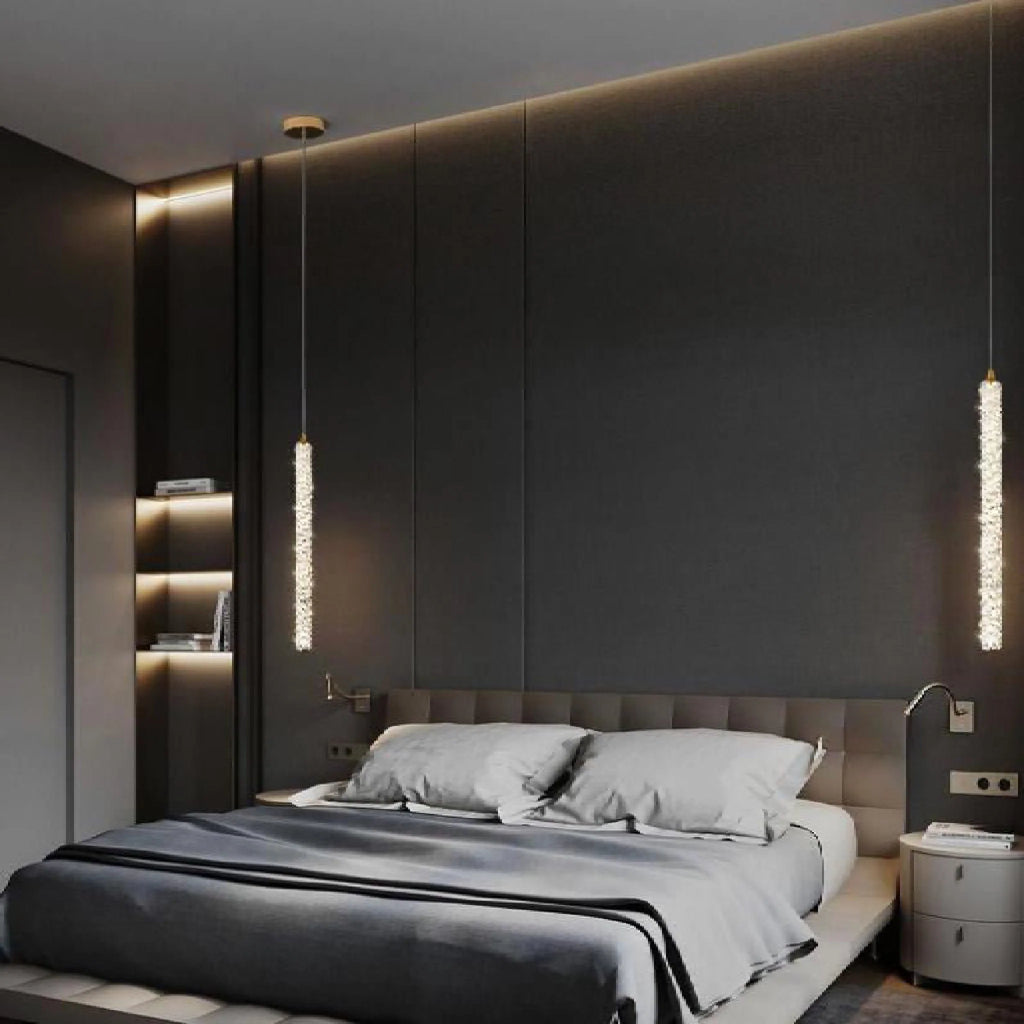 Andon | Modern Crystal Pendant Light with Adjustable Strip