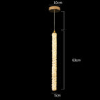 Andon | Modern Crystal Pendant Light with Adjustable Strip