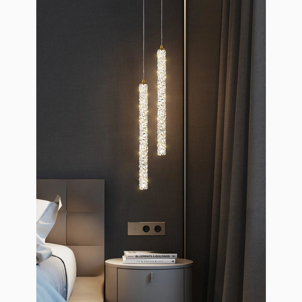 Andon | Modern Crystal Pendant Light with Adjustable Strip