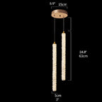 Andon | Modern Crystal Pendant Light with Adjustable Strip