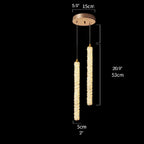 Andon | Modern Crystal Pendant Light with Adjustable Strip