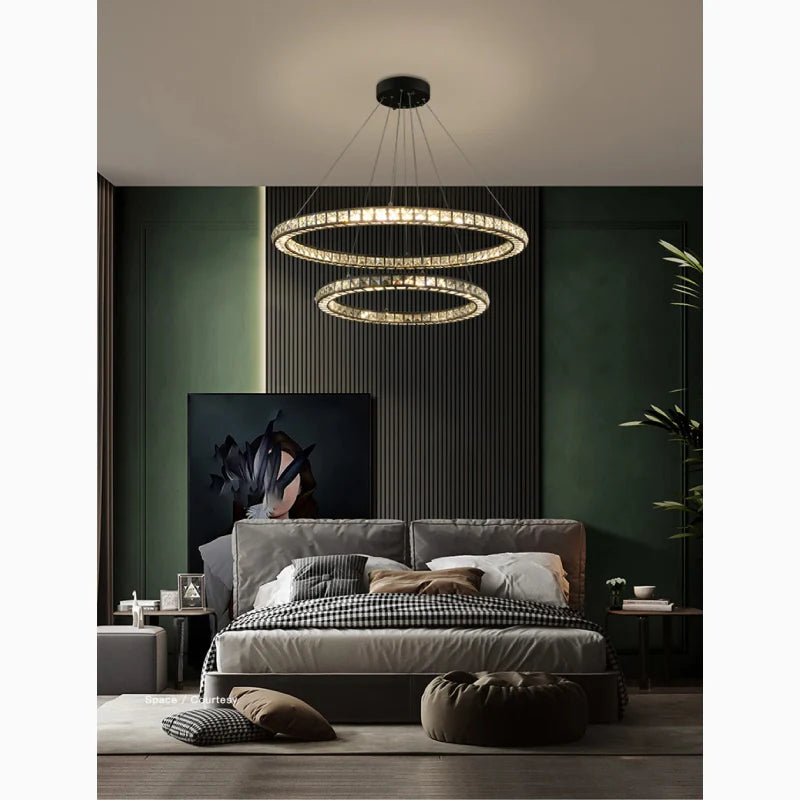 Antwerpen | Ring Gold Crystal Chandelier for Living Room