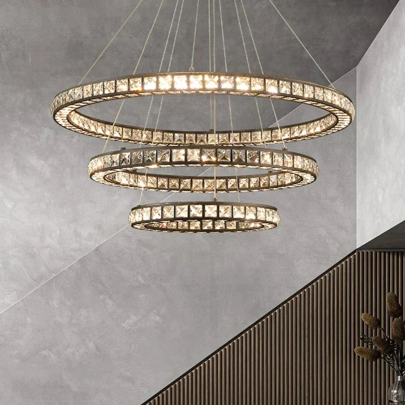 Antwerpen | Ring Gold Crystal Chandelier for Living Room