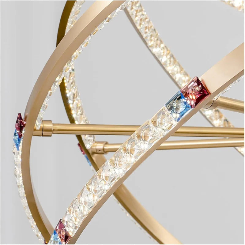 Arnasco | Creative Spherical Copper Crystal Chandelier