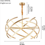 Arnasco | Creative Spherical Copper Crystal Chandelier