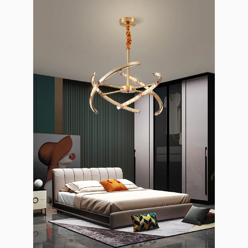 Arnasco | Creative Spherical Copper Crystal Chandelier