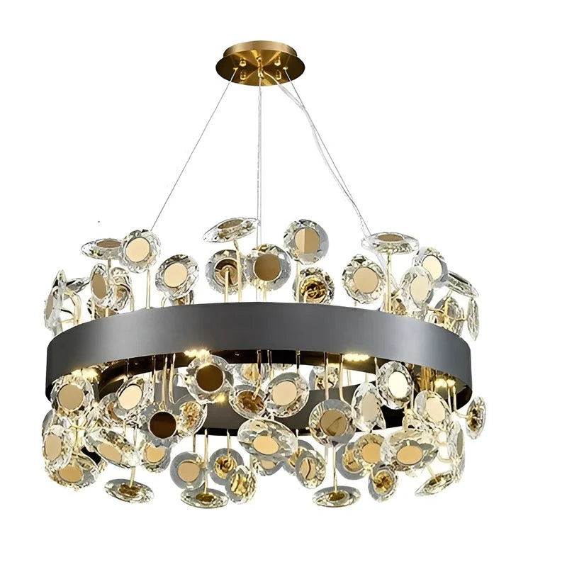Art Deco Round Crystal Chandelier For The Living Room