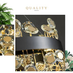 Art Deco Round Crystal Chandelier For The Living Room