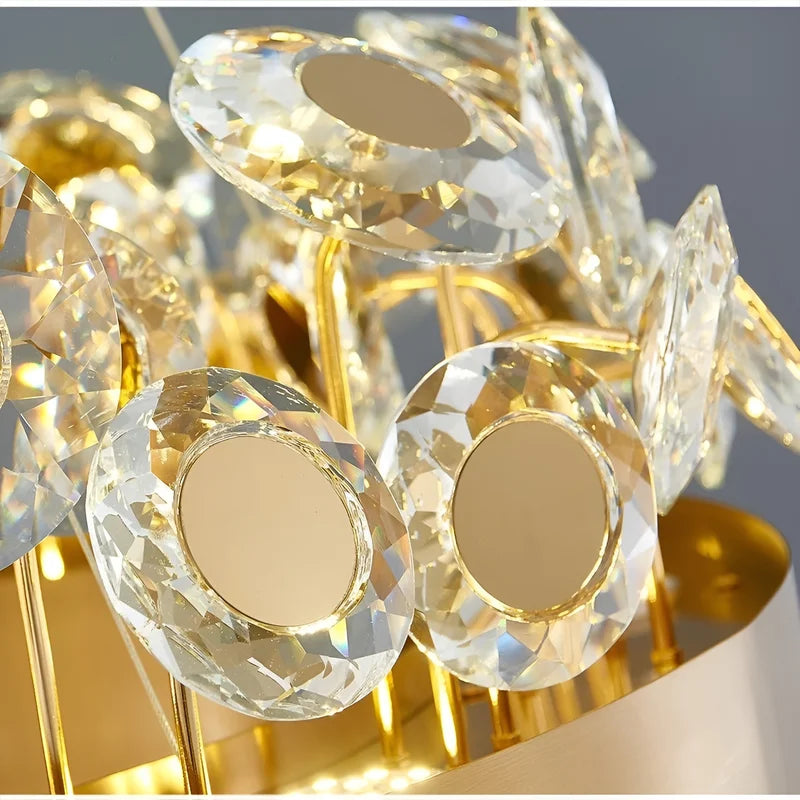 Art Deco Round Crystal Chandelier For The Living Room