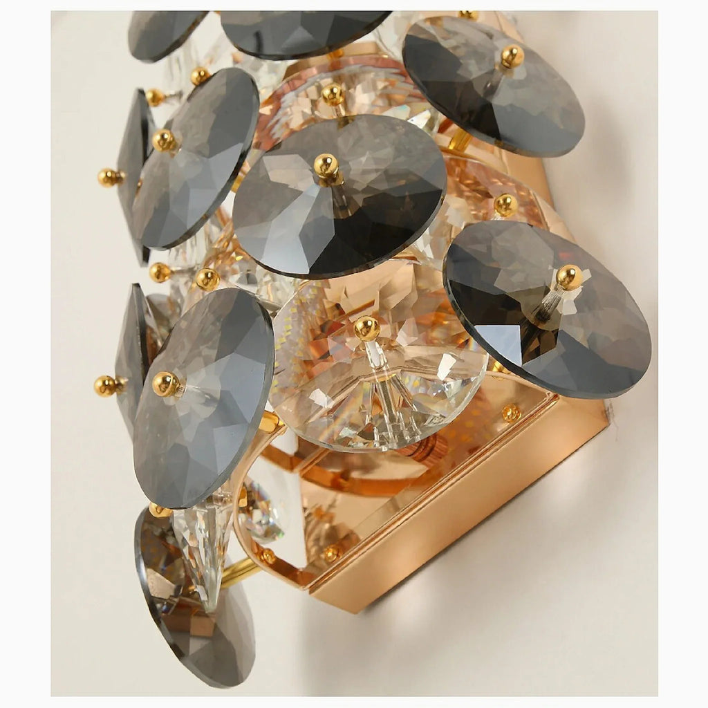 Ascona | Сognac-colored Luxury Crystal Wall Lamp