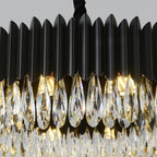 Ath | Creative Drum Black Crystal Chandelier for Bedroom