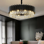 Ath | Creative Drum Black Crystal Chandelier for Bedroom