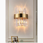 Avenches | Lux Creative Gold Wall Sconce With Big Crystals
