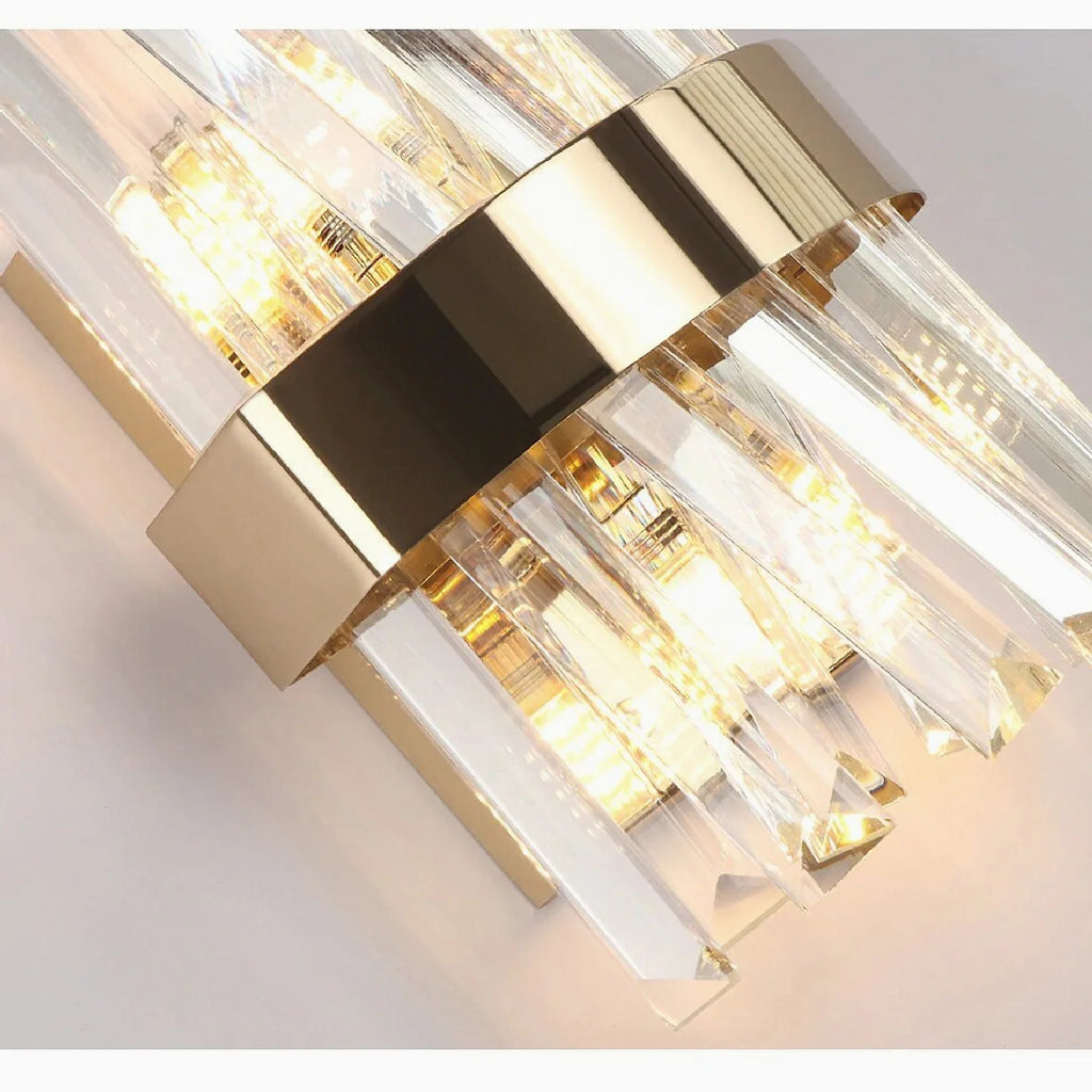 Avenches | Lux Creative Gold Wall Sconce With Big Crystals