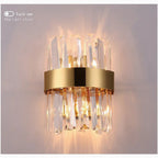 Avenches | Lux Creative Gold Wall Sconce With Big Crystals