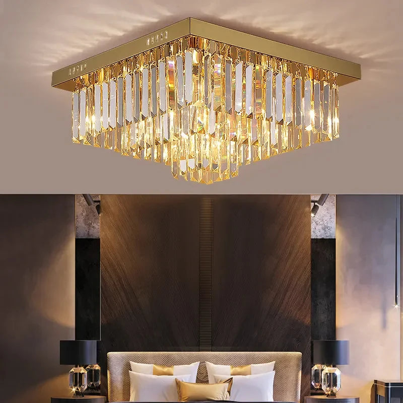 Bagnolo in Piano | Gold Square Crystal Chandelier