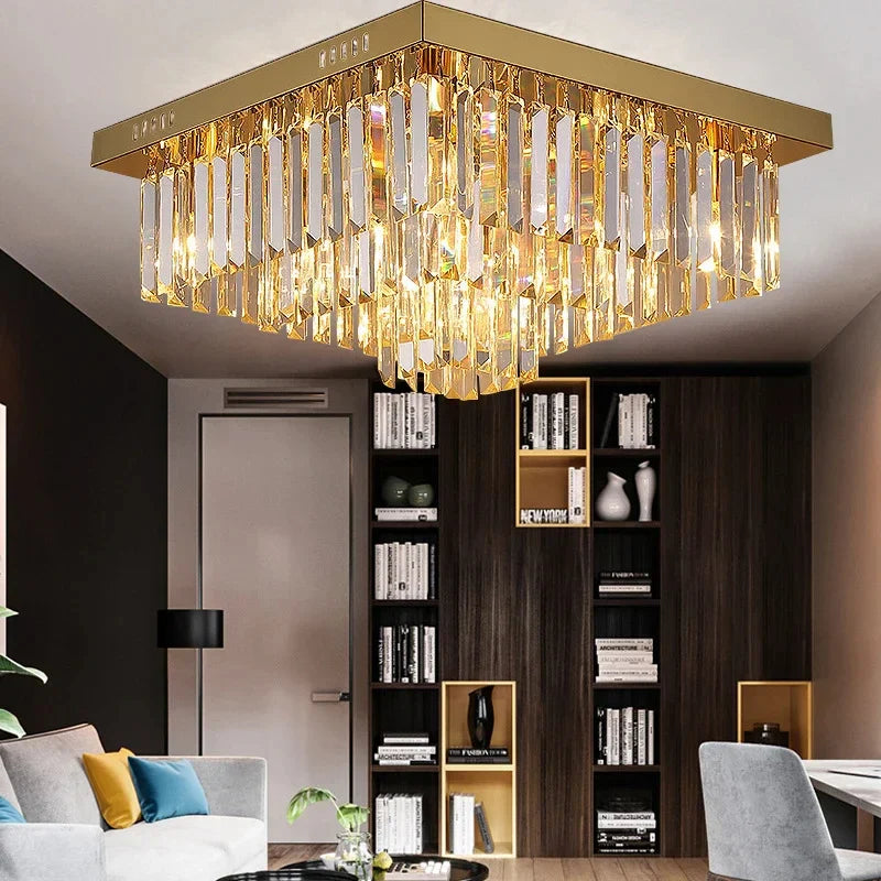 Bagnolo in Piano | Gold Square Crystal Chandelier