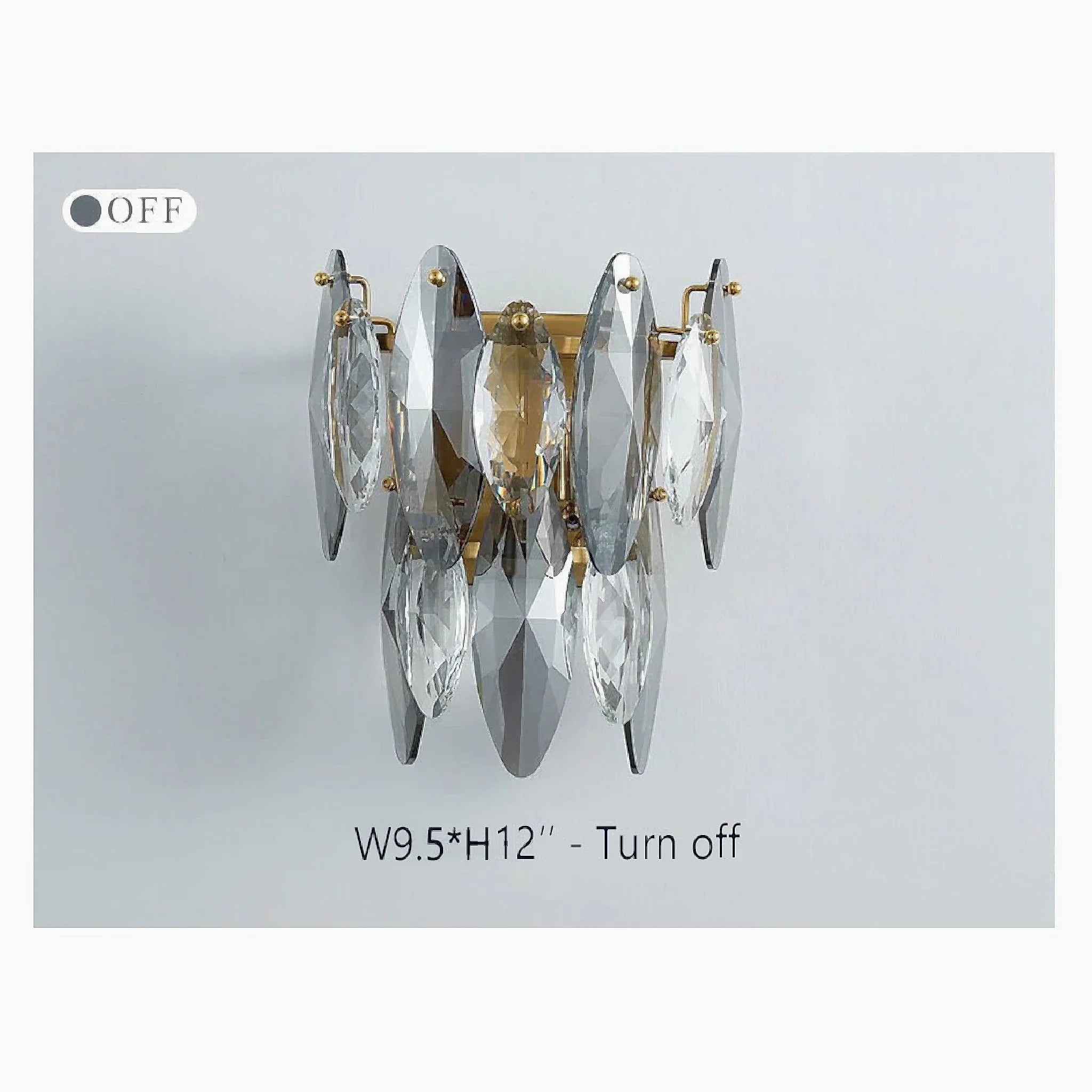 Basel | Modern Elegant LED Crystal Wall Sconce