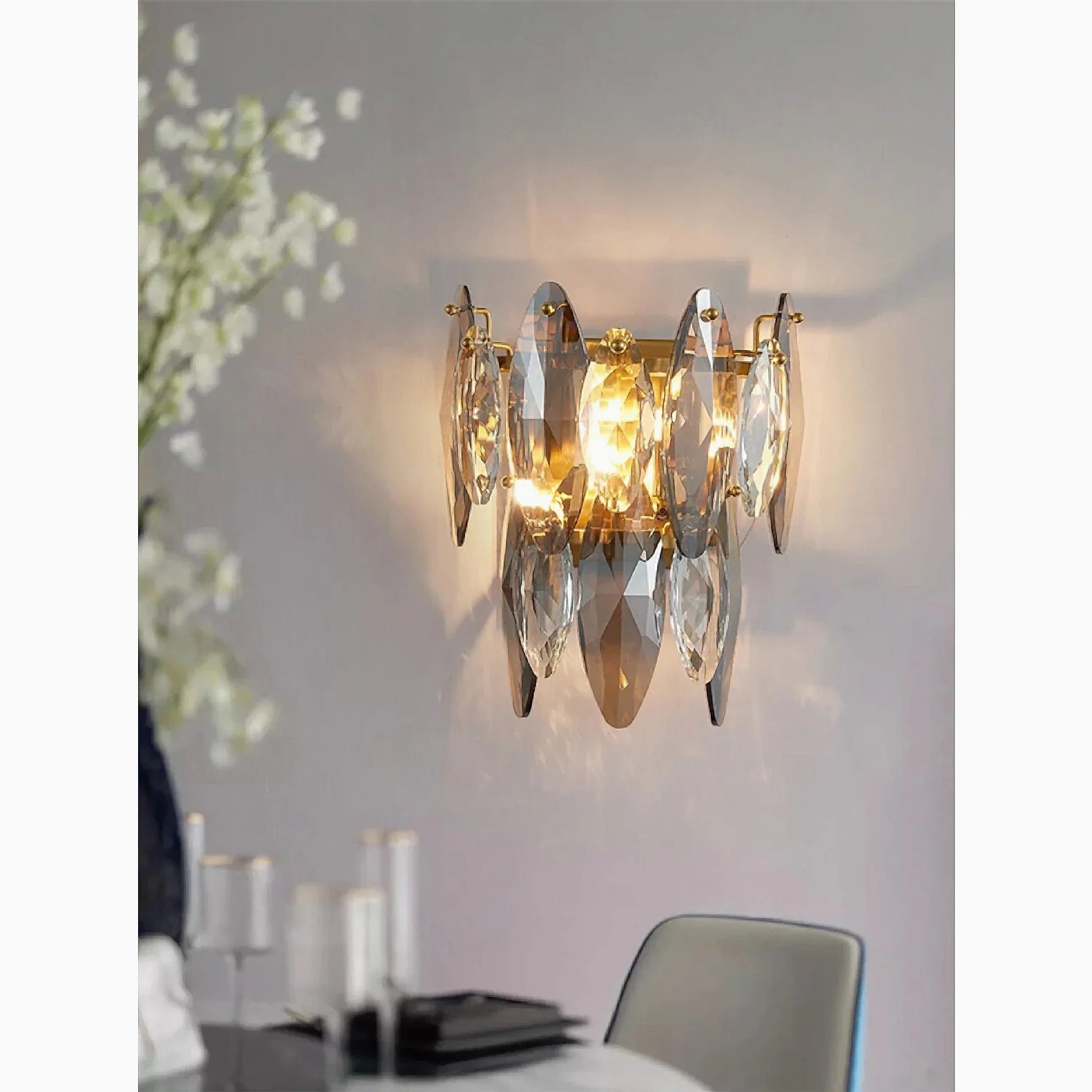 Basel | Modern Elegant LED Crystal Wall Sconce