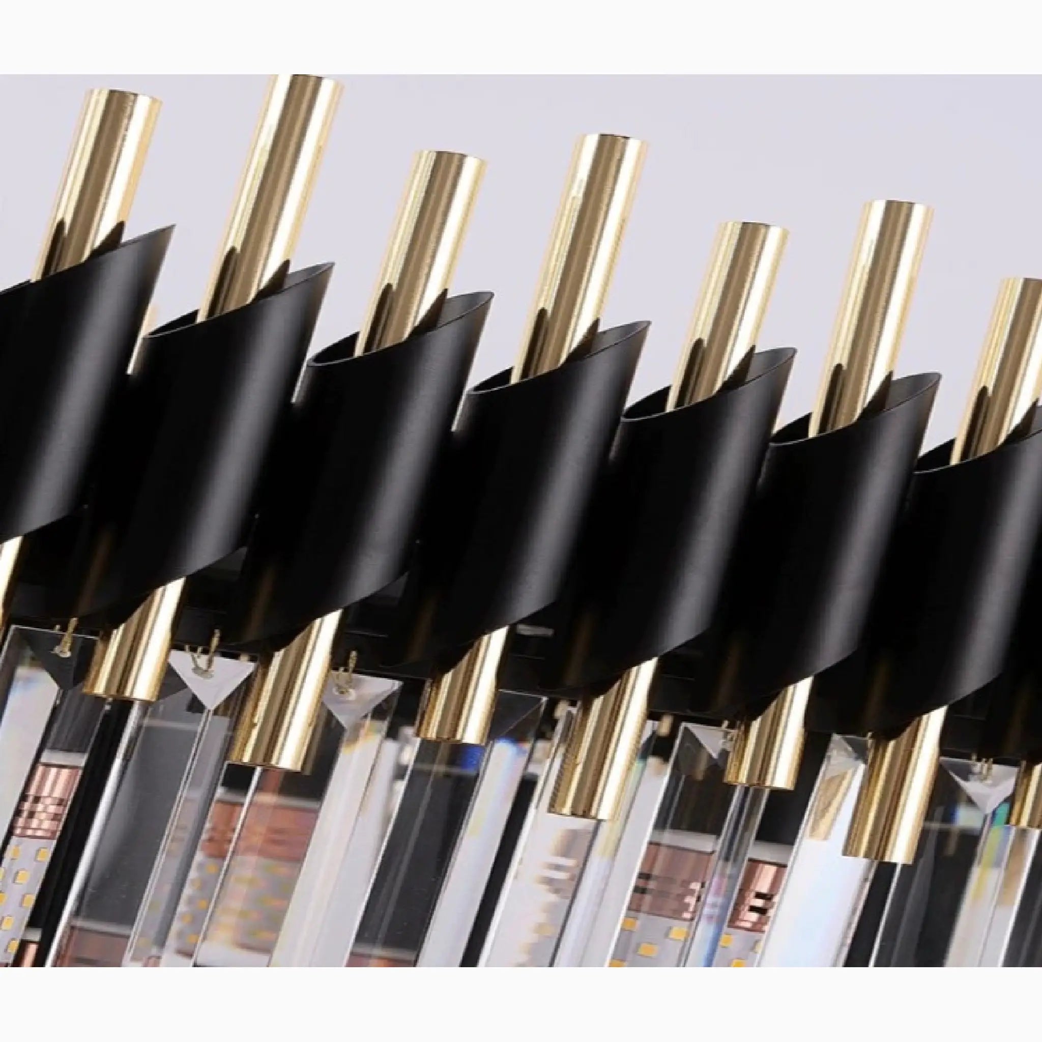 Bergeggi | Black Crystal Ceiling Chandelier for Living Room