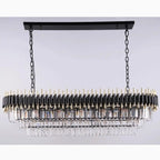Bergeggi | Black Crystal Ceiling Chandelier for Living Room