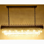 Bergeggi | Black Crystal Ceiling Chandelier for Living Room