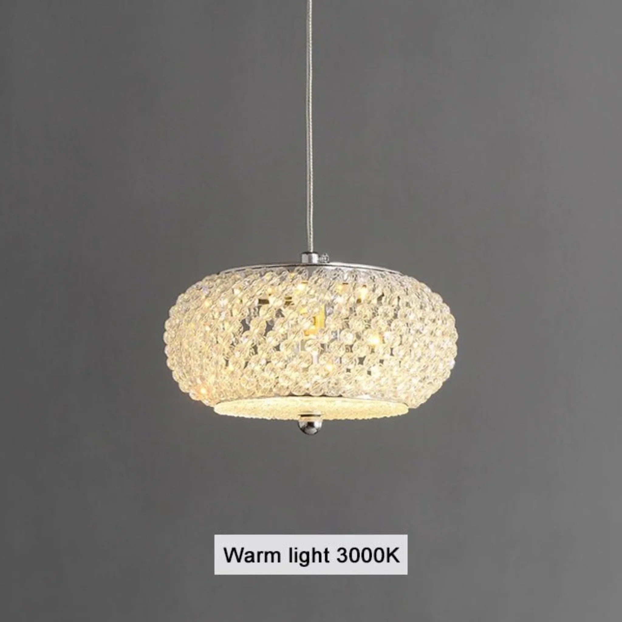 Bern | Chrome Ring Crystal Chandelier for Dining Room