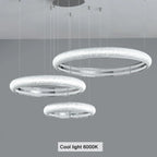 Bern | Chrome Ring Crystal Chandelier for Dining Room